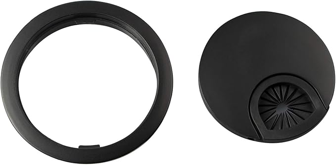 aoozleny Desk Grommet for Wire Organizer,PC Computer Desk Plastic Grommet Cord, Tidy Cable Hole Cover Organizers,2 Pack (60mm, Black)