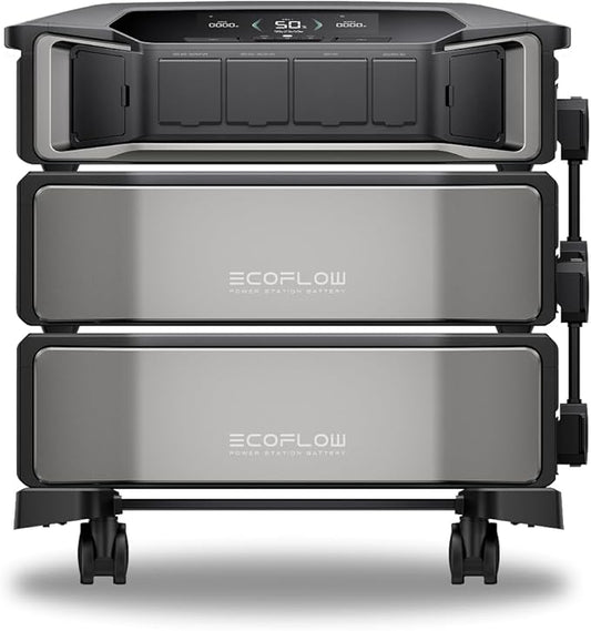 EF ECOFLOW 12kWh Power Station: DELTA Pro Ultra with Extra Battery, 120/240V 7200W AC Output, Lifepo4 Home Battery Backup Expandable to 90kWh, Solar Generator for Home Use, Emergency, Camping, RV