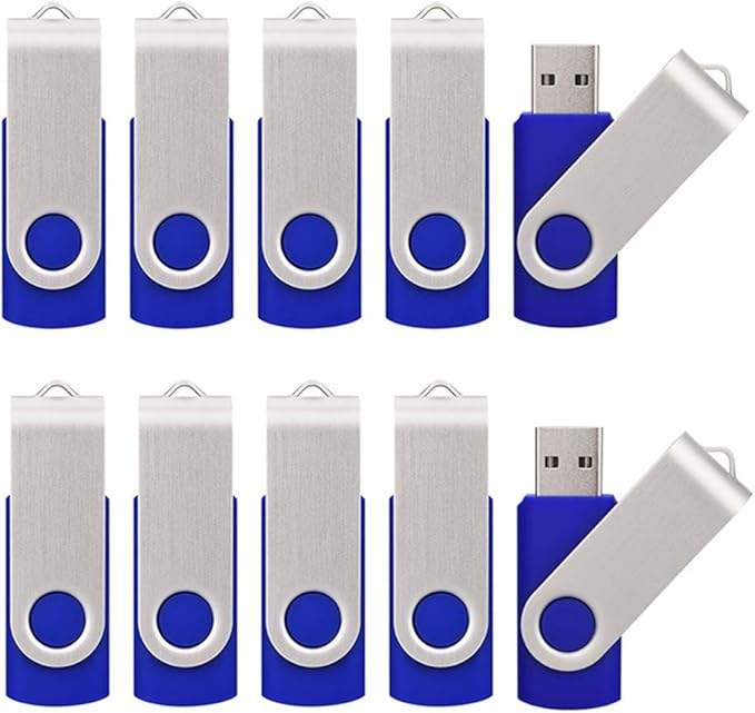 Kalsan 50 Pack USB 2.0 Flash Drives - 32GB Memory Stick, Blue