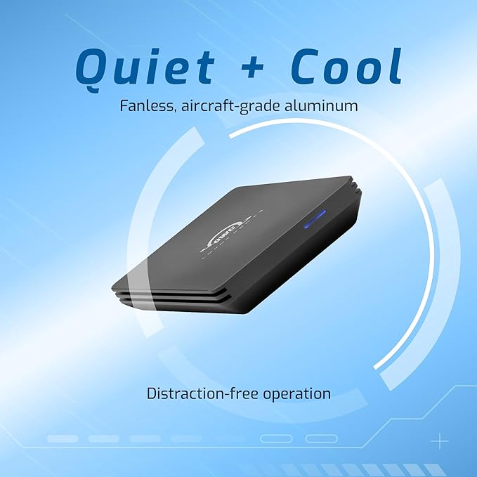 OWC 1TB Envoy Pro FX Portable Rugged External NVMe M.2 SSD Drive Thunderbolt 3, USB3.2 USB-C, up to 2800MB/s speeds, Drop/Shock Resistant Compatible with Mac and PC