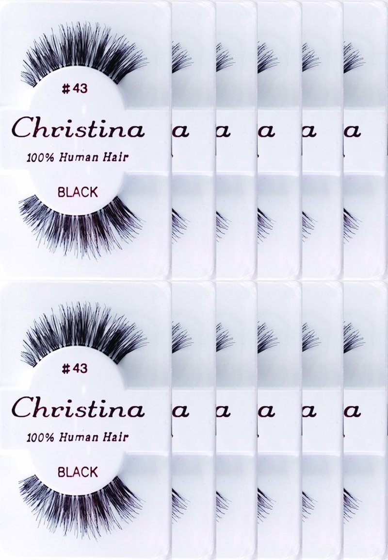 Christina 12 Pack False Eye Lashes Style 43