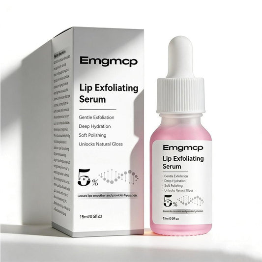 PHA 5% Exfoliating Lip Serum - Leave-On Lip Exfoliator & Moisturize for Dry, Cracked Lips - Hydrating & Moisturizing Serum - Vegan Cruelty-Free Overnight Primer - Smoother Softer Lips