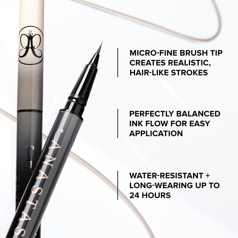Anastasia Beverly Hills Microstroke Brow Pen - Waterproof Long-Wear Liquid Brow Definer with Superfine Brush Tip for Full-Looking Brows - Medium Brown