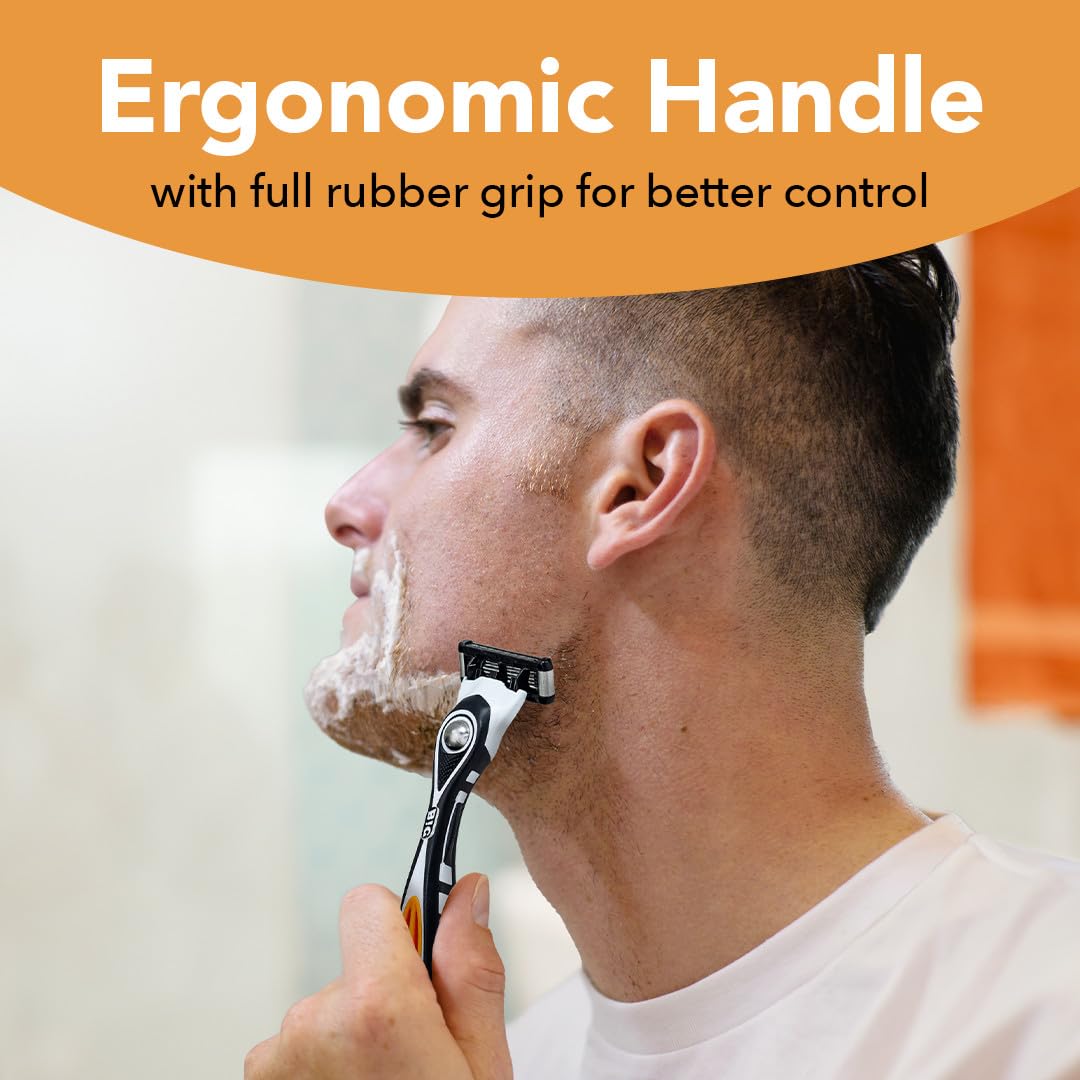 BIC Flex 5 Refillable Razors for Men, Long-Lasting 5 Blade Razors Refills for a Smooth and Comfortable Shave, 12 Razor Cartridges