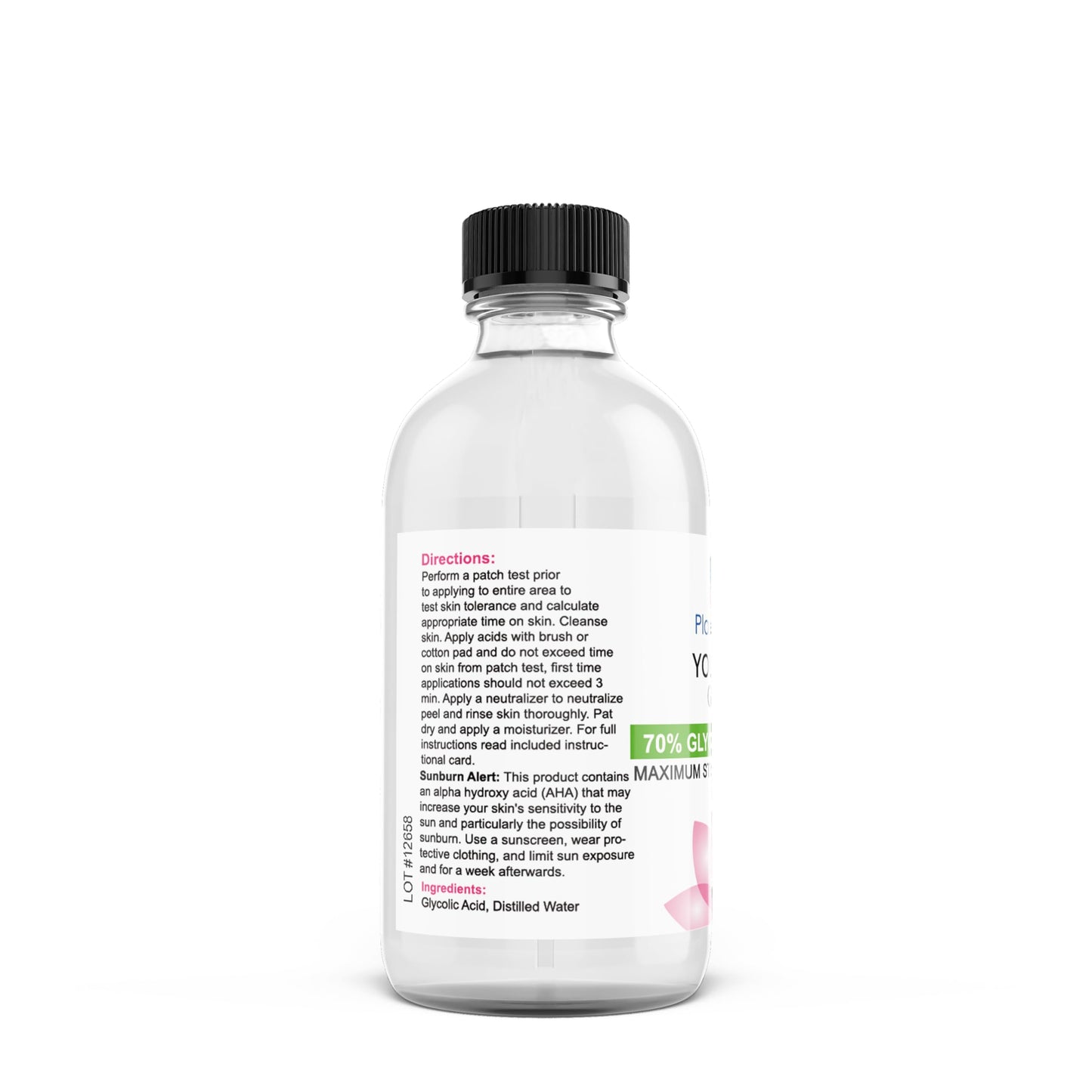 Planet Eden 70% Glycolic Acid Chemical Skin Peel Kit + Organic Botanical Peel Neutralizer and 1 oz Antioxidant Recovery Cream + Treatment Fan Brush