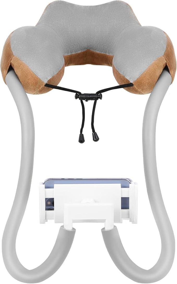 MoKo Neck Phone Holder, Lazy Gooseneck Phone Pillow Holder Bracket, 360°Rotate Phone Tablet Stand for 5.5-11" Device, fits iPhone 17/17 Air/17 Pro/17 Pro Max, iPhone 16/Pro/Pro Max/Plus, iPhone 15/Pro