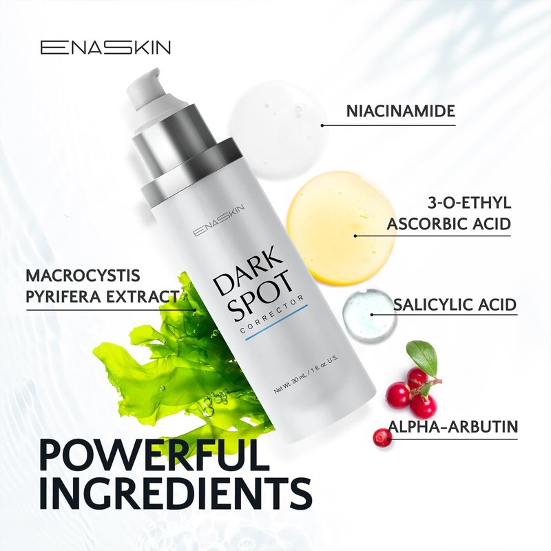 EnaSkin Dark Spot Corrector for Face & Body - 5% Tranexamic Acid, Niacinamide & Acid-Free Renewal Peptide - Hyperpigmentation, Melasma & Sun Spot Treatment, Gentle for Sensitive Skin, 1.01 fl oz