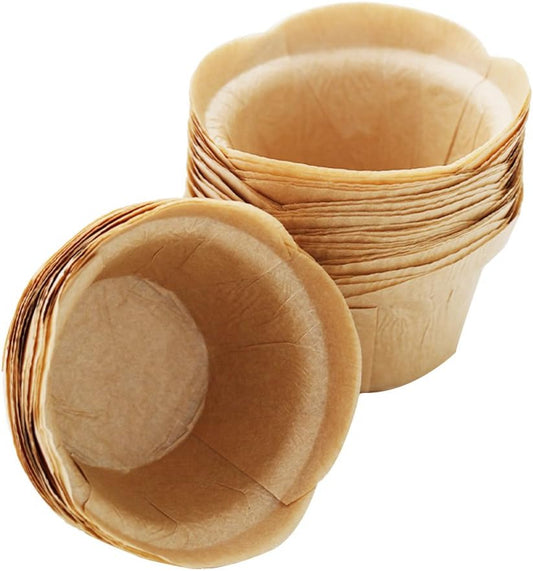 SK Cupcake Liners - Natural Baking Cups for Muffins & Treats | 50-Pack for Weddings & Events