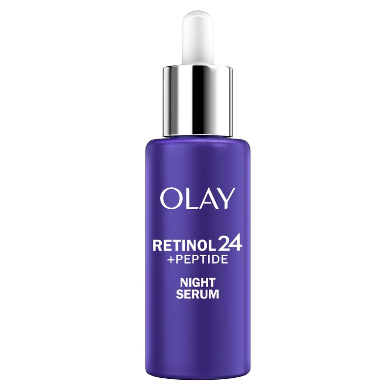 Olay Retinol 24 MAX Night Smoothing Serum, Fragrance – Free, 1.3 Oz