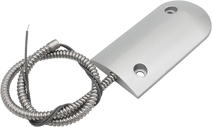 FOCMKEAS Magnetic Reed Switch Wired Surface Mount Normally Open NO Contact Sensor Alarm Magnetic Door Switch with 2 Wires, Zinc Alloy Sliver, OC-60B