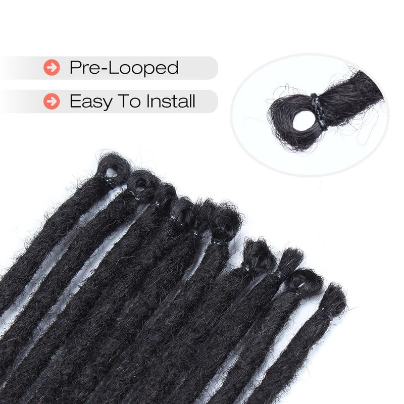 Kraler 24-Inch Ombre Black to Grey Dreadlock Extensions - 40 Strands Thick Synthetic Hair for Hip Hop Style | 1cm Width