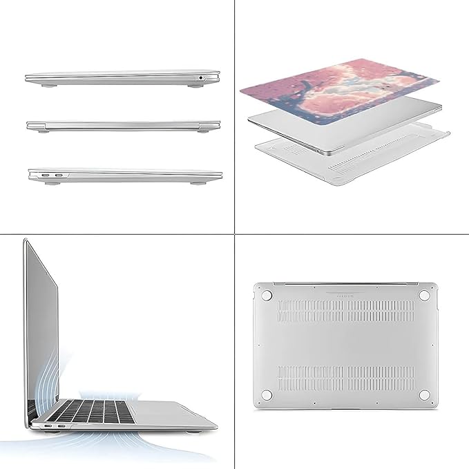 COTAIL Compatible with MacBook Air 13.3 13.6 Inch Case 2022 2021 2020 2019 Plastic Hard Shell Case Cover,13.6 Air (A2681) M2 2022, Cute Cat