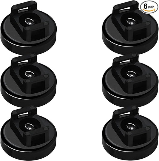 CNHABAGU Magnet Zip Tie Mount Magnetic Zip Ties Mount 25LBS Strong Multipurpose Wire Cable Holder Mount Wire Clips Management for Home Office Marine Electrical Wiring (Black, 6 Piece)