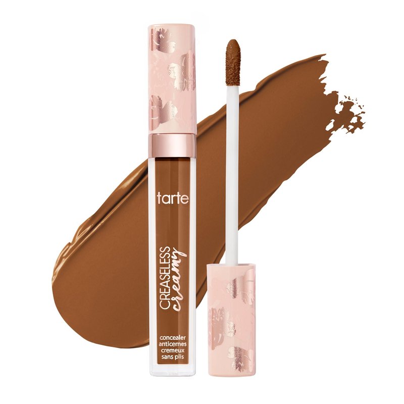 tarte creaseless creamy full-coverage concealer – Waterproof Hydrating Longwear, Niacinamide & Caffeine for covering Dark Circles & Blemishes, Vegan & Cruelty-Free, full size, 53S deep sand