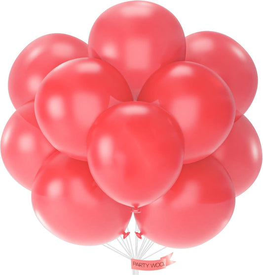 PartyWoo Pink Jumbo Balloons - 18 Inch Matte Rose Latex for Graduation, Wedding & Birthday Decor | 20 Pcs