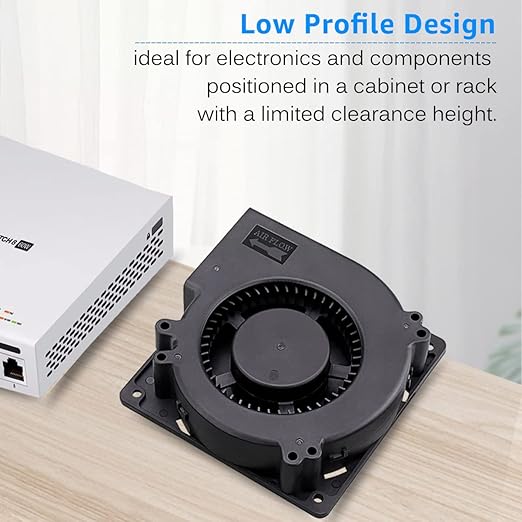 GDSTIME Quiet 120mm USB Blower Fan with 3 Speed Control, 5V Squirrel Cage Blowers, DC Brushless Centrifugal Fans for Receiver DVR Xbox Modem AV Cabinet Cooling