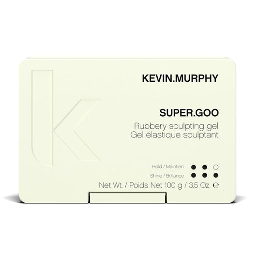 KEVIN.MURPHY SUPER.GOO - Sculpting Rubbery Gel - For All Hair Types - Curl Enhancer - Natural Finish & Firm Hold Hair Gel - Water Soluble - Paraben Free - 100 g / 3.5oz
