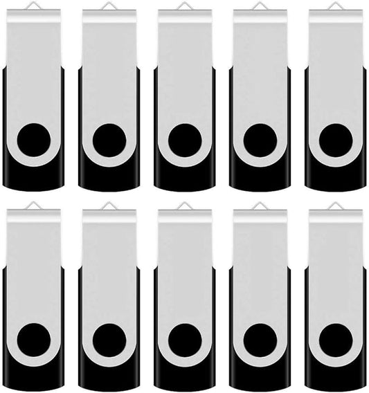 Aiibe 2GB Flash Drive 50 Pack 2GB USB Flash Drives Thumb Drive Bulk USB Drives USB 2.0 Memory Stick, Wholesale (2 GB, Black)