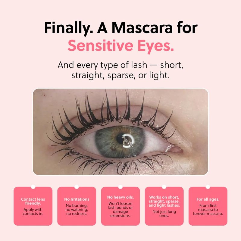Nourishing Mascara | Growth & Strengthening Formula for Thicker, Healthier Lashes - Volumizing Black Treatment