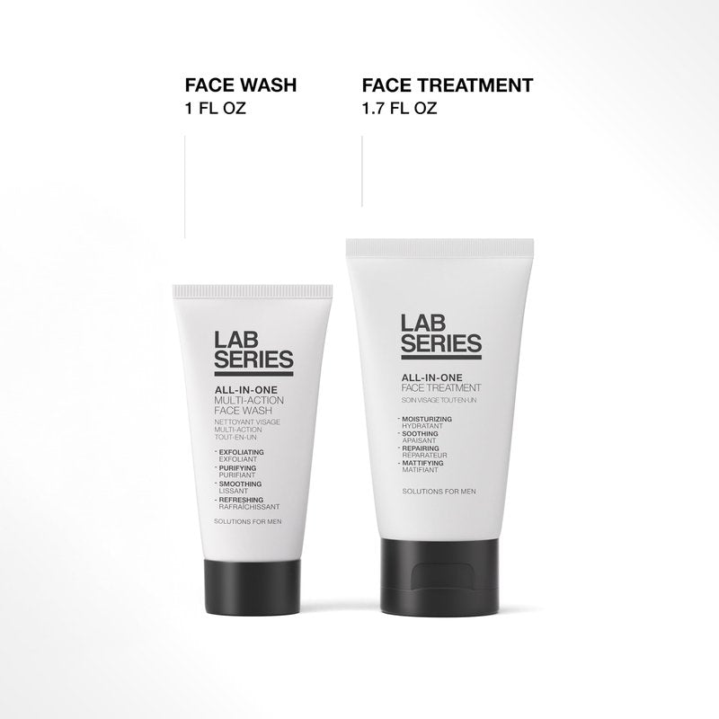 Lab Series All-In-One Men's Skincare Set - Essential Skin Care Routine Kit Includes Men's Face Scrub - Facial Lotion for Men