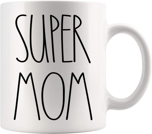 Skiennix Super Mom Coffee Mug | Perfect Gift for Mother's Day & Birthdays - 11oz Ceramic Cup