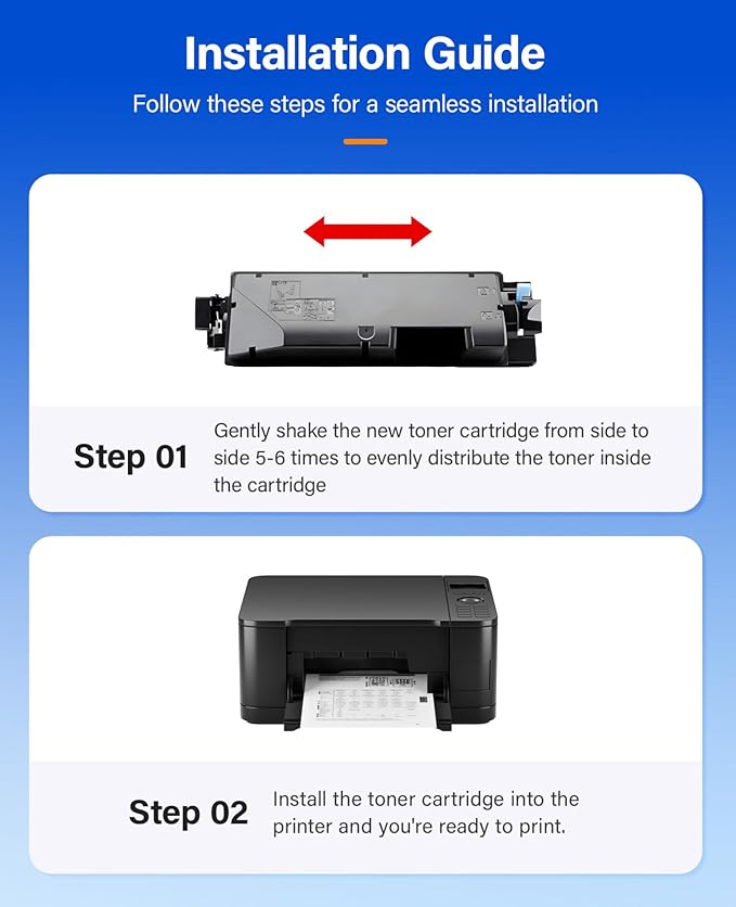 TK5282 TK-5282 Toner Cartridges 4-Pack High Yield Replacement for Kyocera TK-5282 TK-5282C TK-5282M TK-5282Y Compatible with ECOSYS P6235cdn P6235cidn M6235cidn M6635cidn Laser Printer Ink Black Color