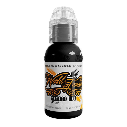 World Famous Tattoo Ink - Pitch Black Tattoo Ink - Professional Tattoo Ink & Tattoo Supplies - Skin-Safe Permanent Tattooing in Bold, Black Shade - Vegan & Non-Toxic (4 oz)
