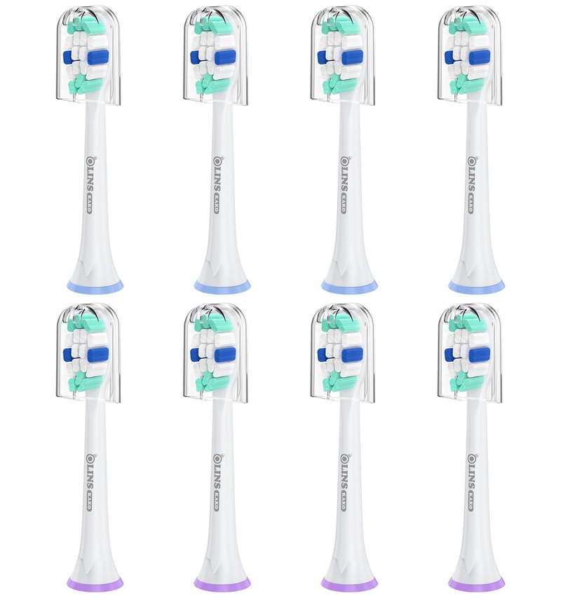 OLINS KAKO Replacement Brush Heads for Philips Sonicare Toothbrush Handles Toothbrush Heads for Sonicare (Pack of 8)
