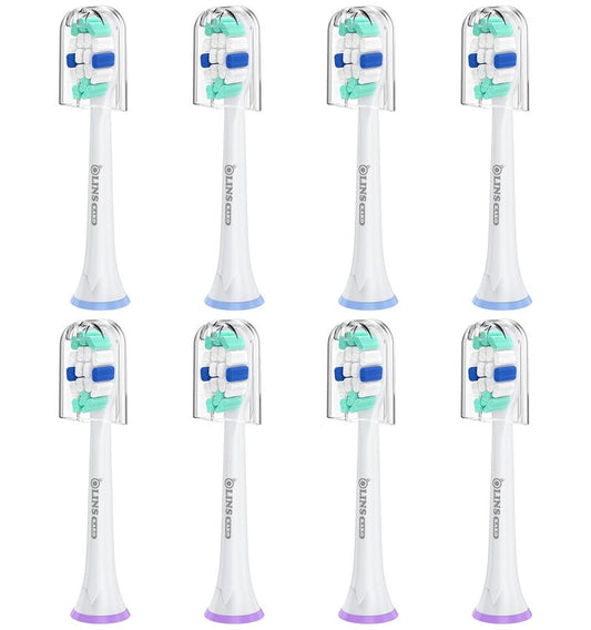 OLINS KAKO Replacement Brush Heads for Philips Sonicare Toothbrush Handles Toothbrush Heads for Sonicare (Pack of 8)