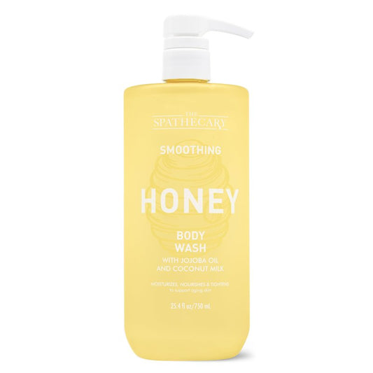 THE SPATHECARY Honey Body Wash with Jojoba Oil & Coconut Milk – Nourishing & Ultra Moisturizing Shower Gel for Dry Skin, Daily Cleanser for Soft Smooth Glowing Skin, Vegan, Sulfate Free, 25.4 fl oz