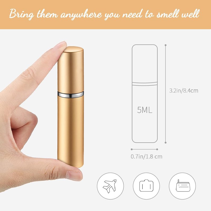 Refillable Perfume Atomizer - 56 Mini 5ml Spray Bottles with Transfer Pump | Colorful Set for Travel