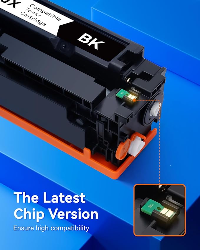 218X Toner Cartridge with Chip 4 Pack Compatible for HP 218X W2180X 218A W2180A HP Color Laserjet Pro MFP 3301fdw 3201dw 3301sdw 3301cdw 3201 3301 Series Printer Ink (Black Cyan Yellow Magenta)