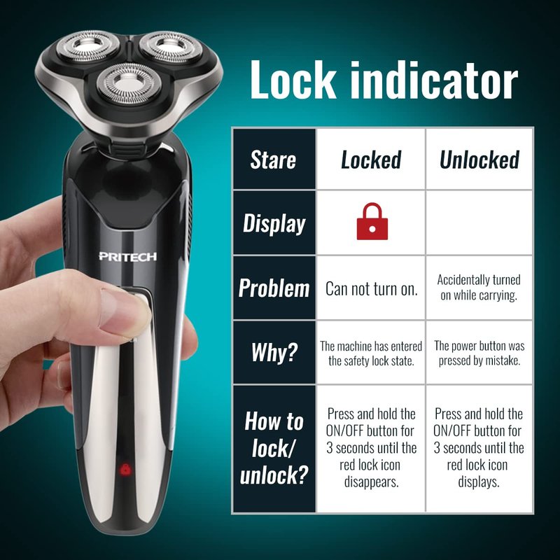 PRITECH Electric Razor for Men Rotary Electric Shavers for Men