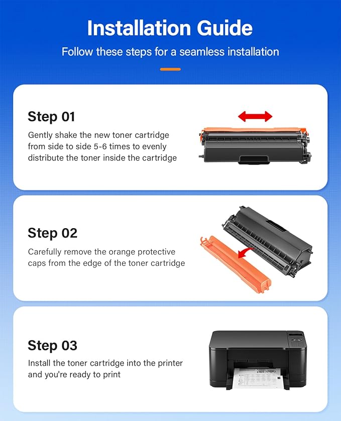 KingKJ TN436 Toner Cartridge 4-Pack