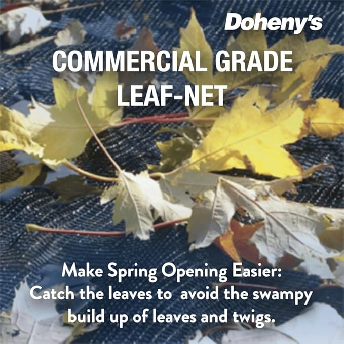 Doheny’s Professional Grade Leaf Nets for Above Ground Pools – 16' x 25' Oval – Makes Clean-Ups Fast – Lightweight, Versatile & Durable – Keeps Leaves Out