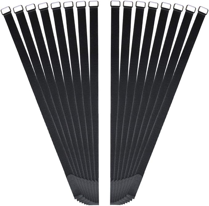 VIGAER 30 inch Reusable Extend Securing Strap - Fastening Cable Strap - 16 PACK Adjustable Nylon Hook and Loop Cable Tie Down Strap