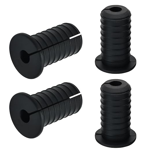 EASYEAH 4pc Starlink Cable Grommet 3/4" Silicone Anti-Slip Wall Hole Pass Through Split Cable Bushings for TV Wire Ethernet Cord, Starlink Cable Routing Kit Accessories,38mm/1.5"Ht, Black