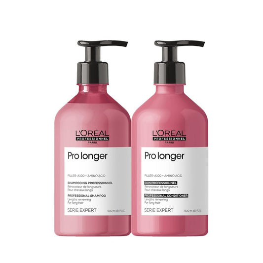 L'Oréal Professionnel Paris Pro Longer Thickening Shampoo & Conditioner Set - Reduces Breakage & Appearance of Split Ends For Thin & Fine Hair Types, Adds Volume & Shine