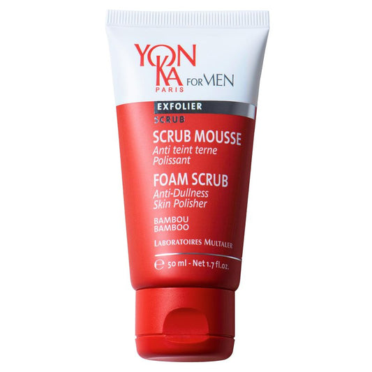 Yon-Ka Mens Foaming Scrub | Deep Cleansing Exfoliator | Gentle Gel Wash Tightens Pores and Prevents Ingrown Hairs | 1.7 fl oz
