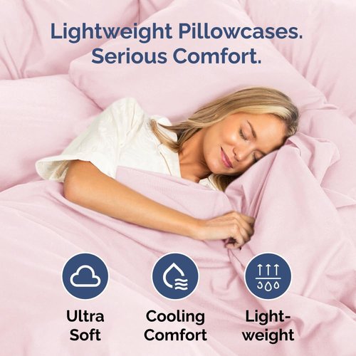 King Standard Pillow Cases - Soft Hotel Quality Covers for Comfy Bedding | 4-Piece Set in Lavender Pink