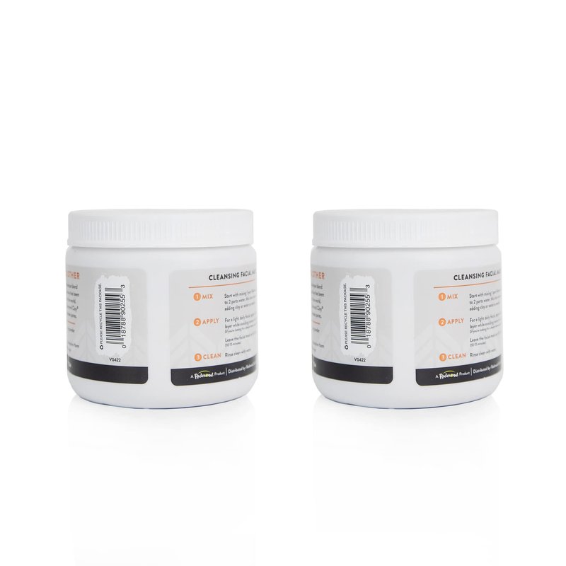 Redmond Clay - Bentonite Clay of 1000 Uses, Soothing Facial Mask, 10 Ounce (2 Pack)