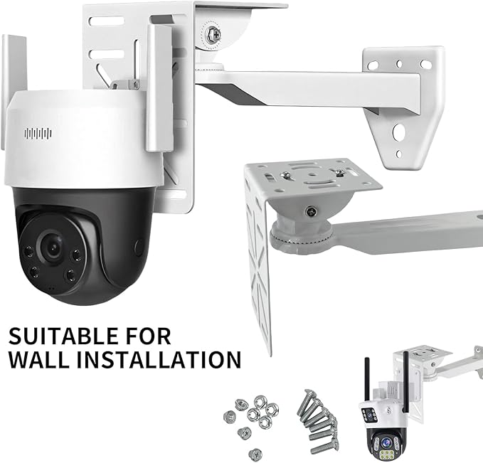 NVRTTRR L-Shape Dome Camera Bracket, Wall Ceiling Mount for Security Dome Cameras, (Wall Mount Bracket)