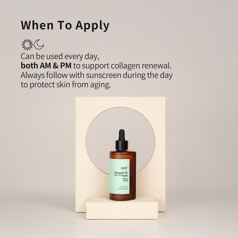 Epielle Complex Niacinamide 10% + Peptides Serum 3 fl.oz, Glowing and Firming Formula for Uneven Tone & Enlarged Pores, Anti-Aging Serum for Face, Korean Skin Care for Glass Skin