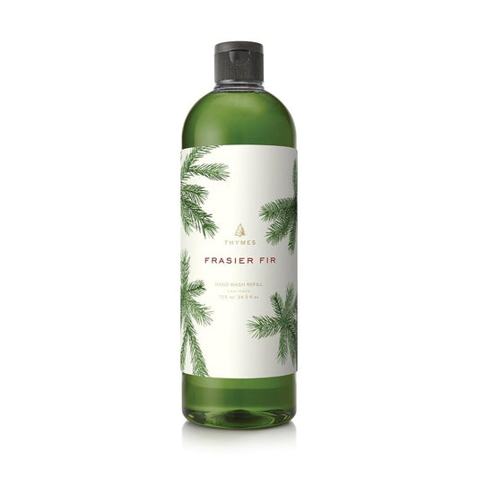 Thymes Hand Wash Refill - Moisturizing Liquid Soap for Kitchen & Bathroom | Lightly Scented Frasier Fir, 24.5 fl oz