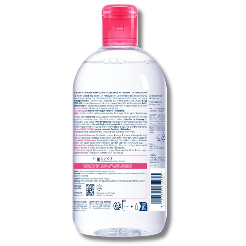 Bioderma Sensibio H2O Micellar Water - Gentle Makeup Remover & Face Cleanser for Sensitive Skin | 500ml