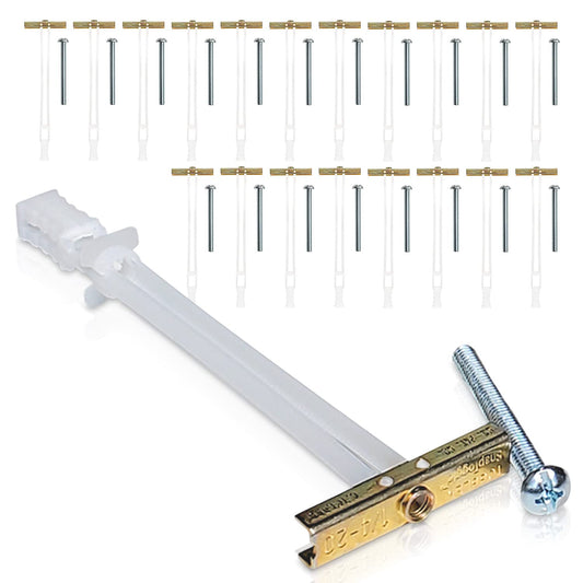 TOGGLER SnapToggle Drywall Anchors - Heavy-Duty 1/4-20 Fasteners, 265 lbs Capacity | 20 Pack
