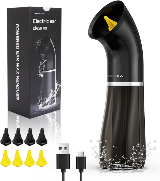 Ear Wax Removal Kit - 250ML Dual Water Tank, 4 Pressure Settings, Type-C Charging | Safe & Effective Cleaning