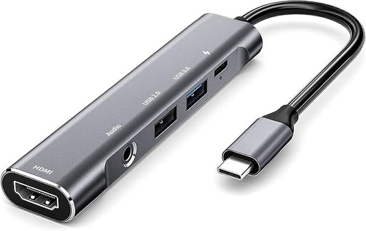 USB C to HDMI Adapter Dex Dock for Galaxy S25/S24/S23/S22/Note20/TabS9/S8/S7,Type-c hub with 3.5mm Audio Jack,4K HDMI,USB3.0,PD 60W,Adapter for iPhone 15/iPad Air 4/5,iPad mini 6,Nintendo Switch1