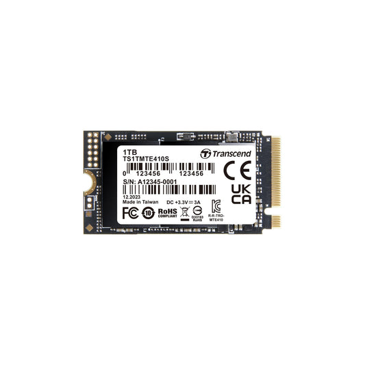 Transcend MTE410 1TB M.2 2242 SSD, Up to 5000MB/s, PCIe Gen4x4 NVMe 3D TLC, for Ultra-Thin Laptops/Lenovo ThinkPad/Yoga Gen 6/ASUS ExpertBook/ZenBook/Mini PC/DRAM-Less Design for Low Power Consumption