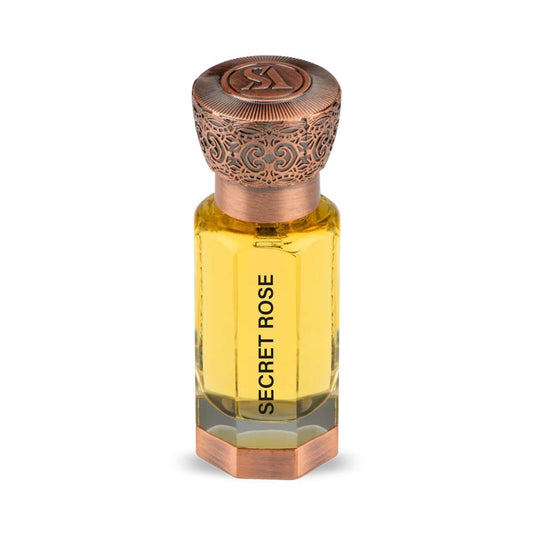 Swiss Arabian Secret Rose - Luxurious Concentrated Perfume Oil - Long Lasting Artisan Perfume with Notes of Lemon, Cinnamon, and Citrus - 0.4 oz